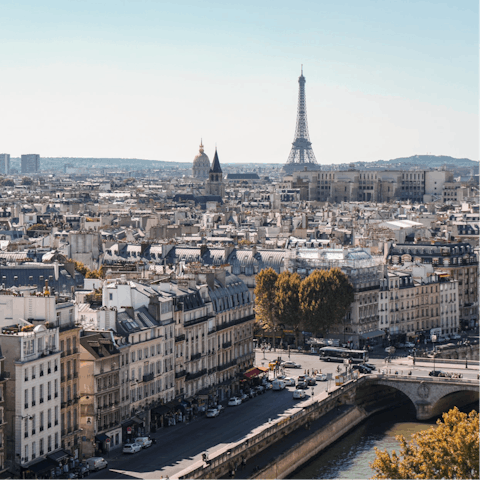 Stay within walking distance of the iconic Eiffel Tower and the Champ de Mars
