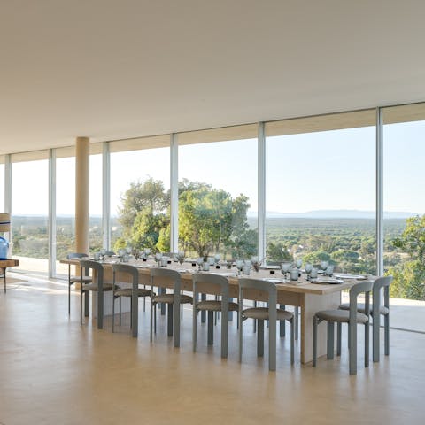 Enjoy incredible views and delicious meals while dining at home