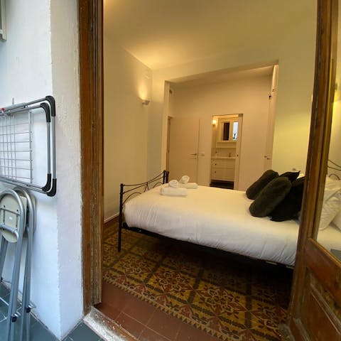 Hop out of bed and straight onto your private balcony for a moment alone, enjoying the morning sun on your face