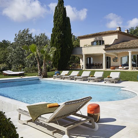 Alternate between the sun loungers and the cool waters of the pool
