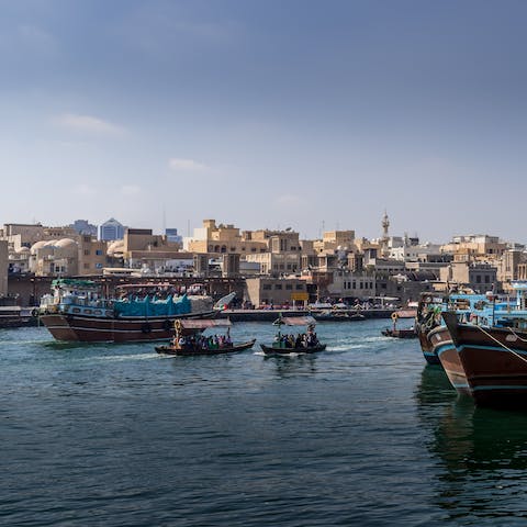 Explore the Dubai Creek area, home to restaurants and shops