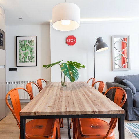 Enjoy some churros con chocolate at the dining table