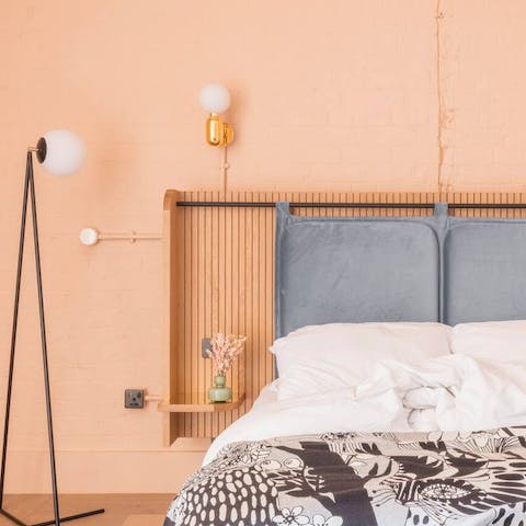 Have a comfy night's sleep in the lovely king-size bed