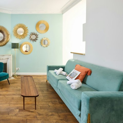 Put your feet up in the bright living space