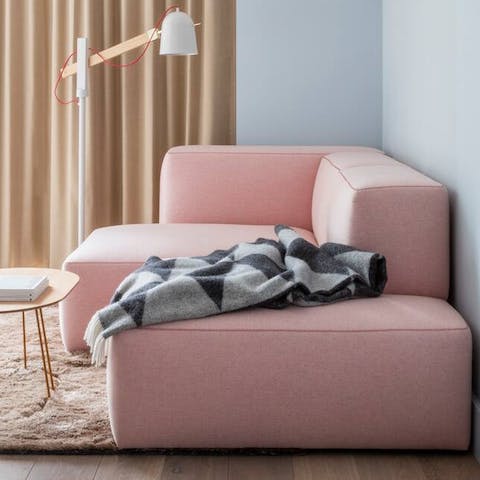 Curl up on the block sofa