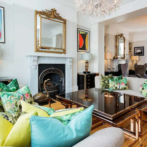 Relax in the plush comfort of the living room