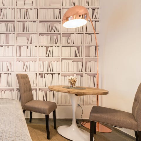 Enjoy a glass of tinto de verano at the dining table