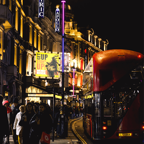 Book tickets for a West End show, theatreland is right around the corner