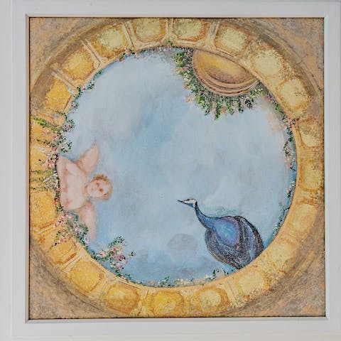 Sleep under the bedroom's fresco