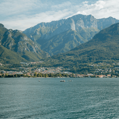 Hop on the ferry to explore towns along the lake