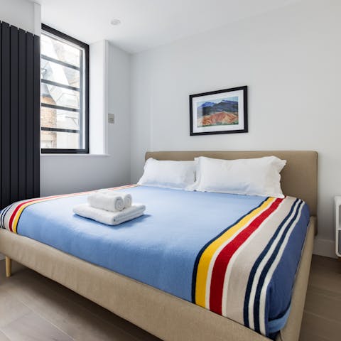 Get a good night's sleep on the king-size bed