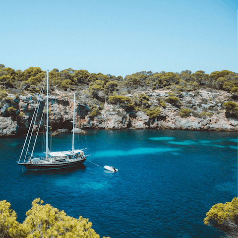 Take a boat out for the day and enjoy the gleaming waters at their best