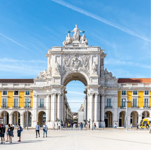 Soak up the lively atmosphere of Praça do Comércio, a short walk away