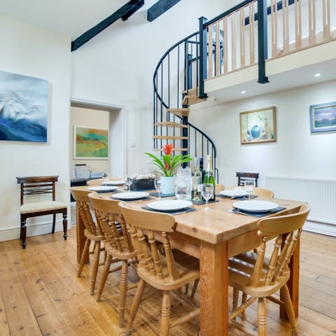 Serve up a hearty homemade meal at the dining area