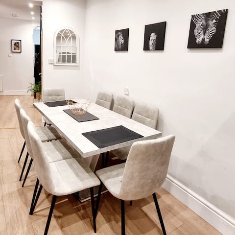 Get a takeaway from the Curry Mile and tuck in around the dining set