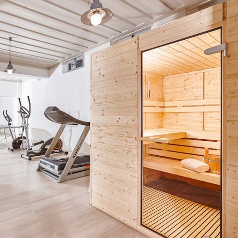 Make the most of the fitness and spa room