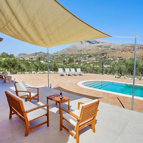 Enjoy the scenic surroundings from a spot on the terrace