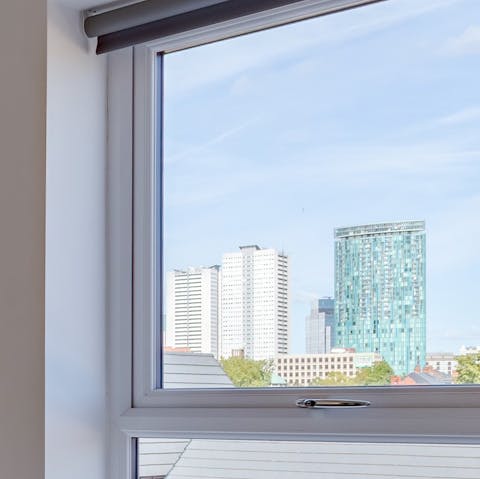 Take in the views of Birmingham's landmarks such as the Beetham Tower