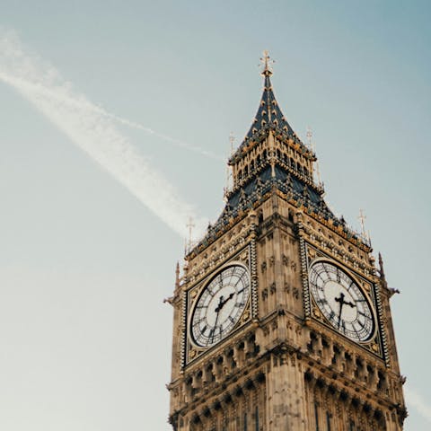 Say hello to Big Ben, a twenty-minute walk away