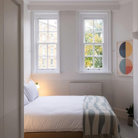 Snuggle up after your adventures in the bright bedrooms