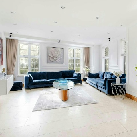 Relax in the spacious living area after a busy day seeing the sights