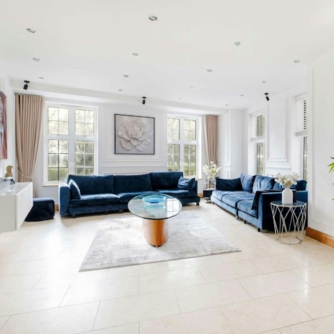 Relax in the spacious living area after a busy day seeing the sights