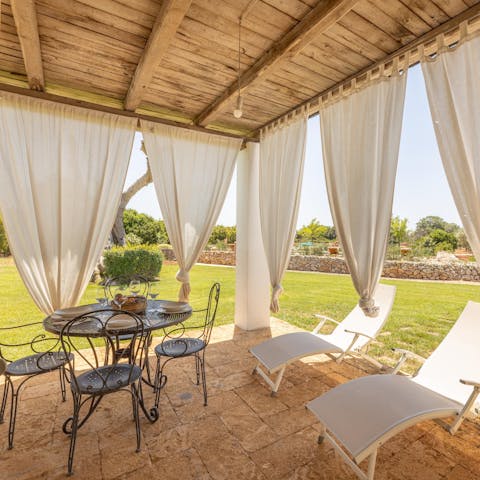 Dine or unwind on the private terrace