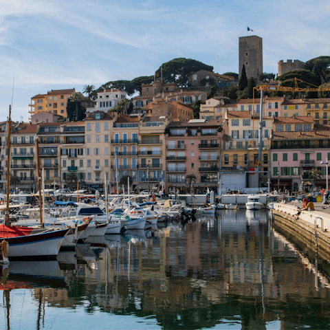 Spend the day in glitzy Cannes, not far by car
