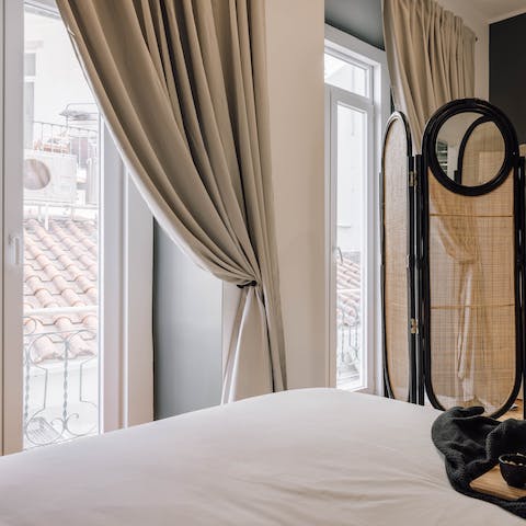 Perch at the Juliette balcony with your morning coffee and pastry