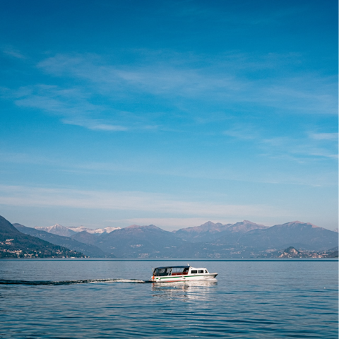 Walk to the ferry terminal and see Lake Como from the water