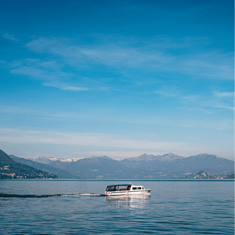 Walk to the ferry terminal and see Lake Como from the water