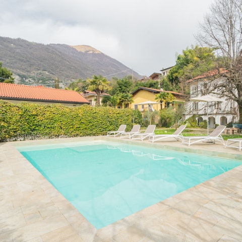 Start your day with a refreshing dip in the private pool