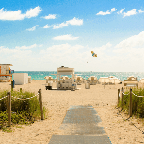 Sink your toes into sand – Miami Beach is just a short drive away
