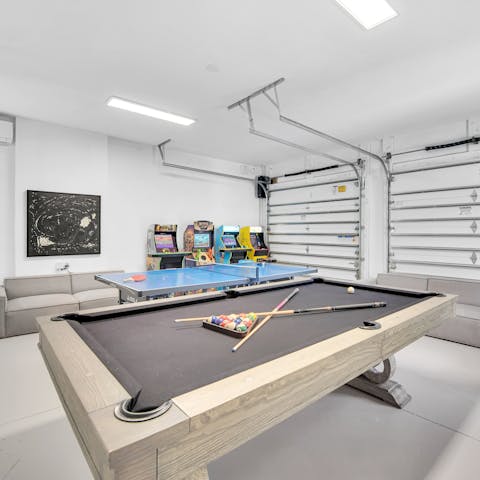 Serve up some friendly competition with a game of table tennis or pool