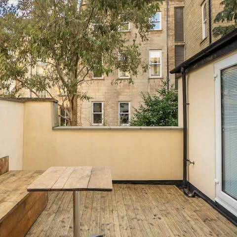 Enjoy alfresco meals and evening drinks on the private courtyard patio