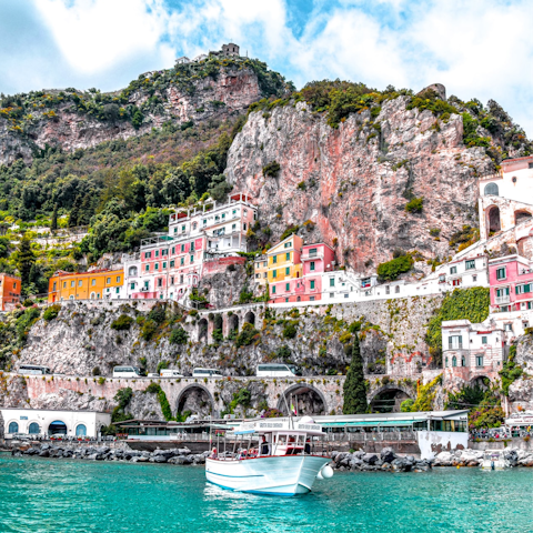 Stay in the charming town of Praiano on the Amalfi Coast