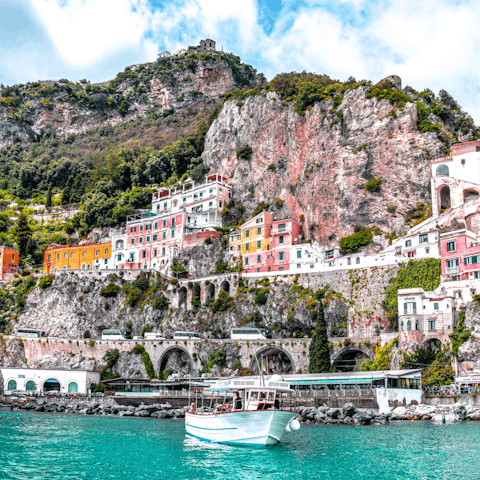 Stay in the charming town of Praiano on the Amalfi Coast