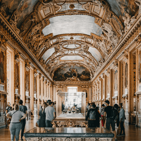 Admire the art at the Louvre, a twenty-minute stroll away
