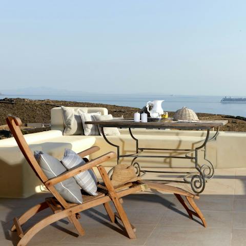 Stretch out on your private terrace with a refreshing drink