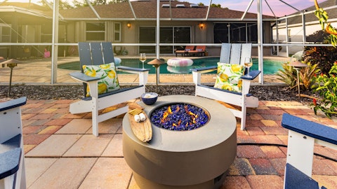 Gather around the fire pit as the Florida sun sets