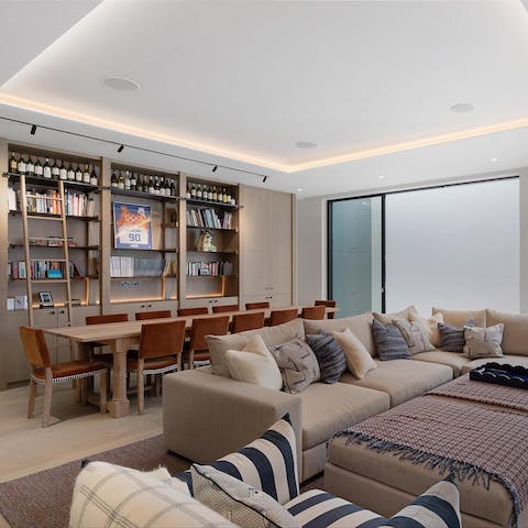 Set up a board game or watch a movie for some family fun time