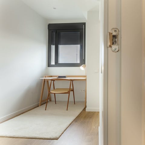 Stay on top of work in the dedicated office area