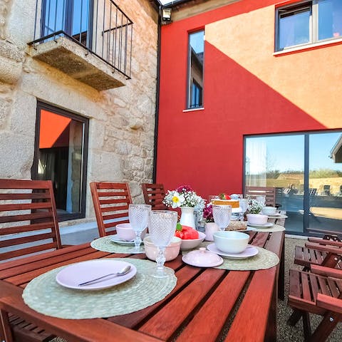 Enjoy the fruits of your labour on the patio