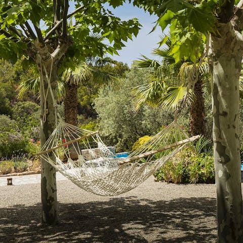 Laze away the day on the hammock