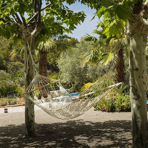 Laze away the day on the hammock