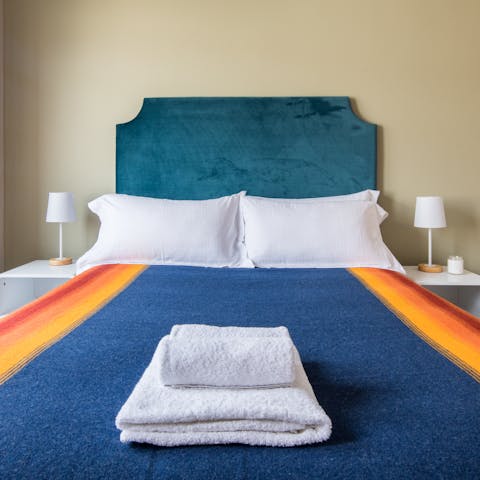 Get a good night's sleep in the king-size bed