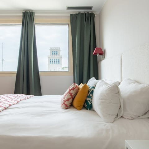 Wake up to beautiful Barcelona views from the bedrooms' large windows