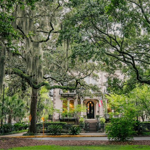 Take a day trip to Savannah, 60 miles away
