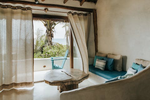 View the sunrise or sunset from your secluded private patio