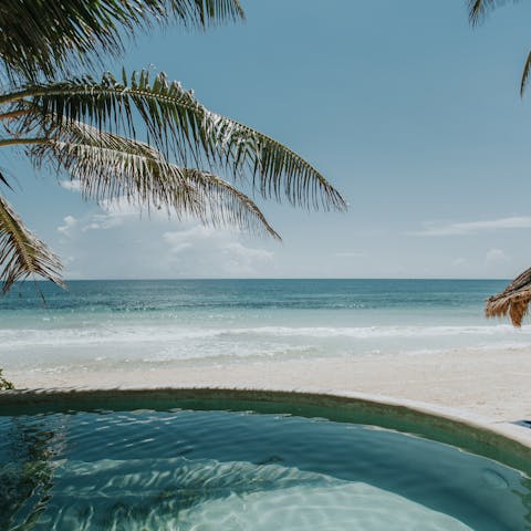 Escape from the midday heat as you plunge into your private pool